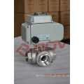 3way thread T-type stainless steel 24vac electric ball valve